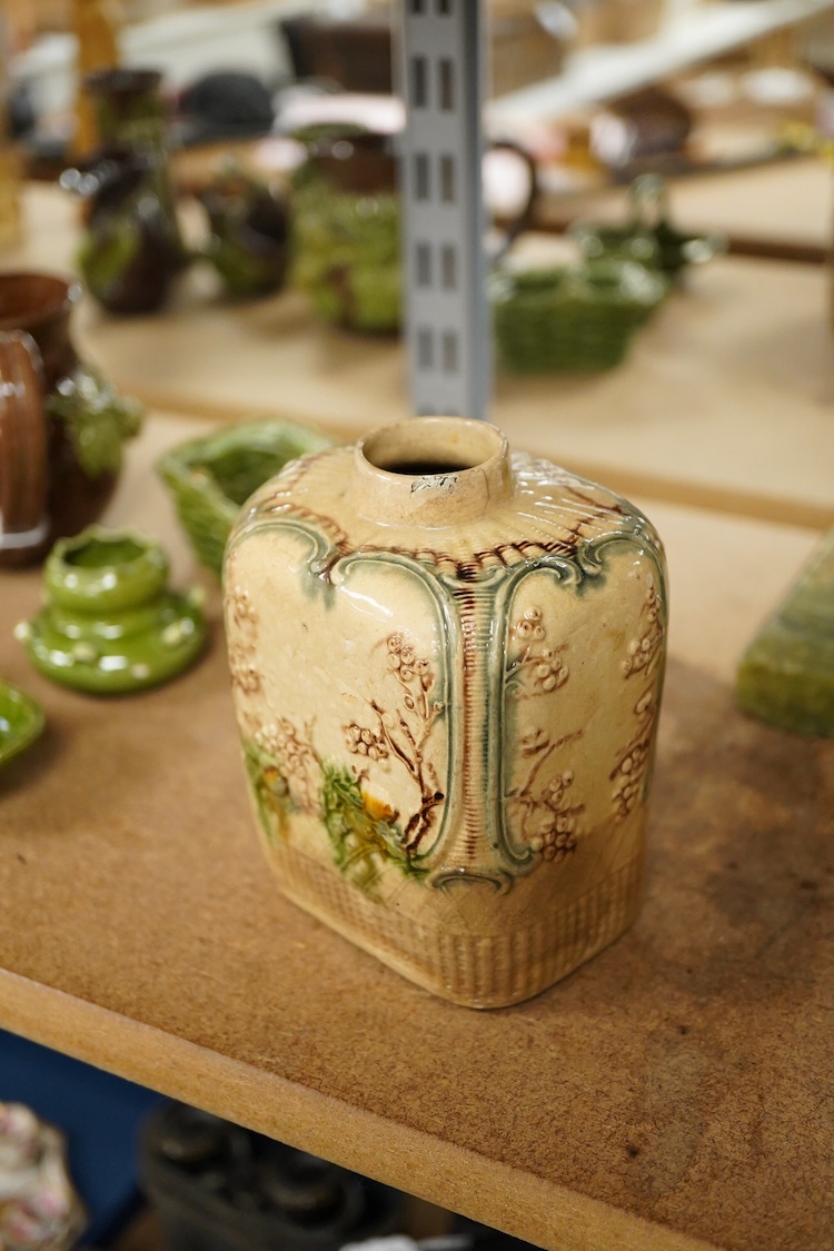 A William Greatbatch creamware tea canister, c.1770-80 - 11cm high